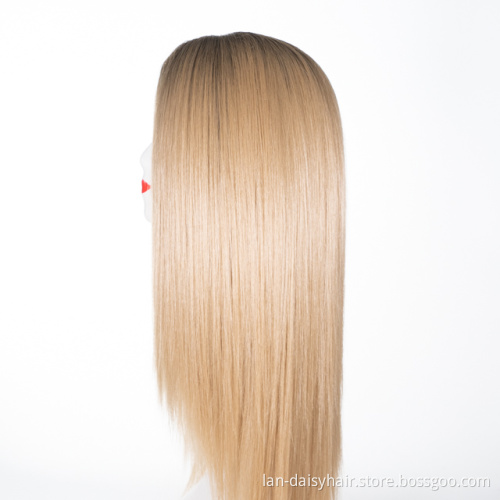 Wholesale Synthetic Lace Frontal Bob Cosplay Wigs Straight Short  Wigs for Black Women Gold Color Side Part Shoulder Length